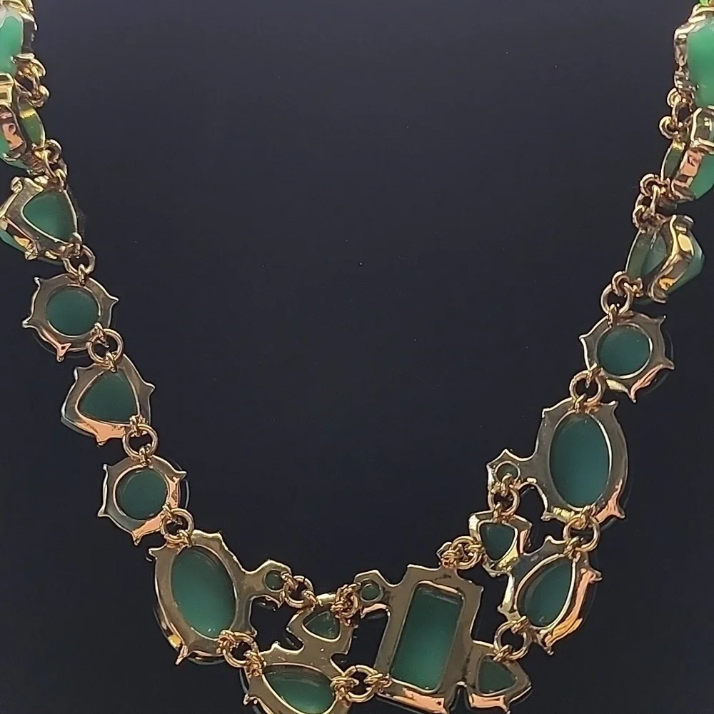 Kate Spade Green and Gold Statement‎ Necklace